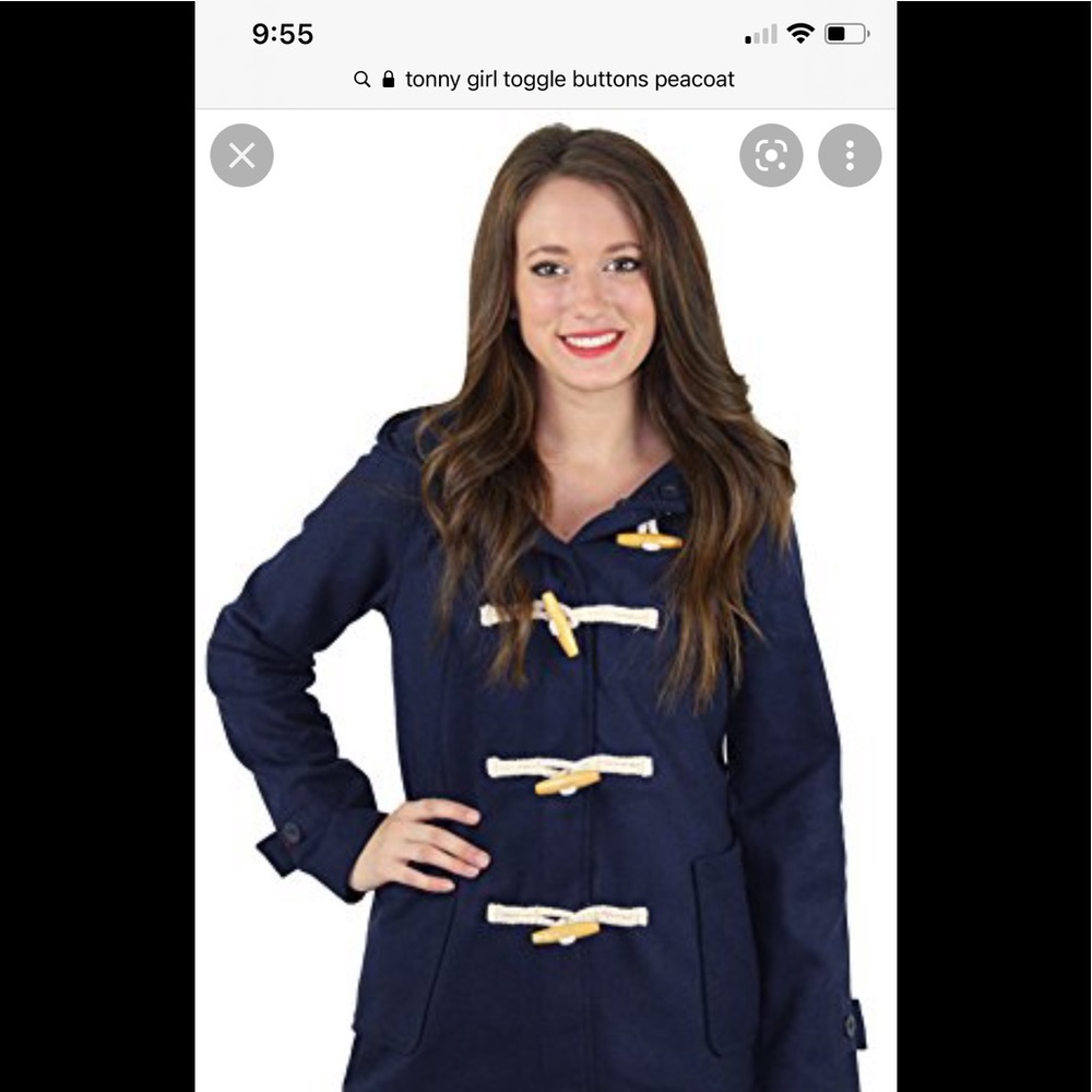 New! Tommy Girl Navy blue peacoat